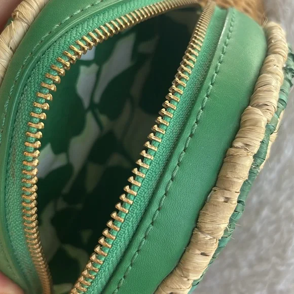 KATE SPADE NEW YORK Spring Forward Wicker Snail Clutch Crossbody Bag - Picture 8 of 9